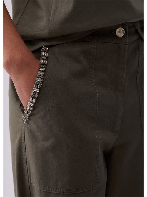 Pantaloni con dettaglio macramè LIU JO | WA6296T433A/90822